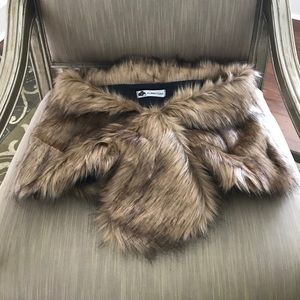 Faux Fur Wedding Shawl